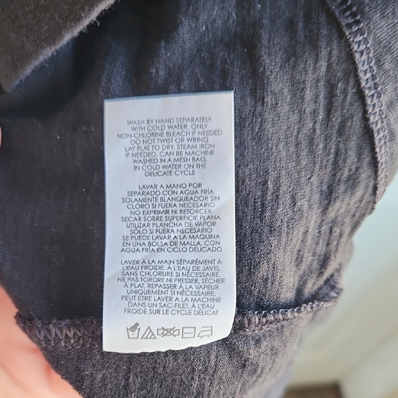 CAbi Black Long Sleeve Tee with Heart Hand Embroidery - Picture 6 of 6